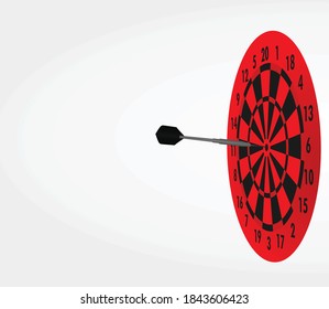 Arrow auf Ziel. Vektorgrafik