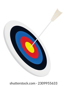 Arrow on target. vector illustration