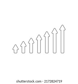 Arrow on a white background. Vector illustration