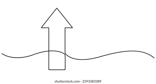 Arrow one line drawing, Arrow Symbol Continuous Line Icon, continuous line drawing of horizontal double arrow symbol. abstract line art illustration, arrow pointing, minimalist pro vector concept.