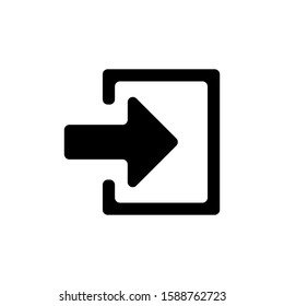 Arrow open page icon trendy flat design
