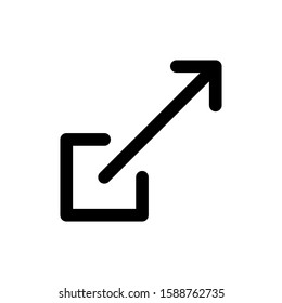 arrow open page icon trendy flat design