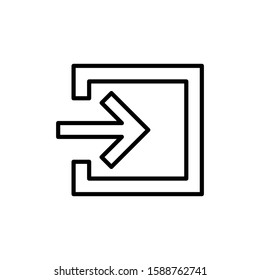 arrow open page icon trendy flat design