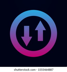 Arrow, opposite nolan icon. Simple glyph, flat vector of arrows icons for ui and ux, website or mobile application
