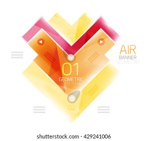 Arrow option banner. Vector template