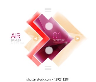 Banner de la opción de flecha. Plantilla de vector