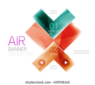 Arrow option banner. Vector template
