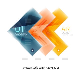Banner de la opción de flecha. Plantilla de vector
