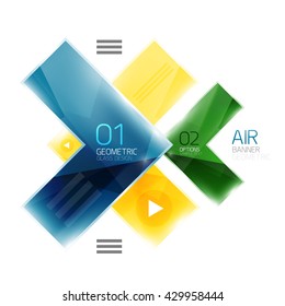 Arrow option banner. Vector template