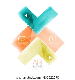 Banner de opção de seta. Modelo de vetor