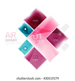 Banner de la opción de flecha. Plantilla de vector