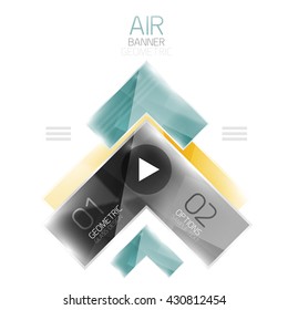 Arrow option banner. Vector template