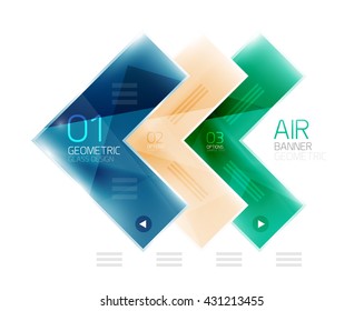 Arrow option banner. Vector template
