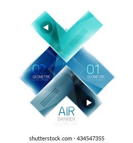 Arrow option banner. Vector template