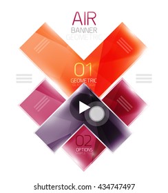 Arrow option banner. Vector template