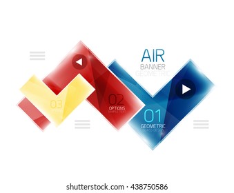 Arrow option banner. Vector template