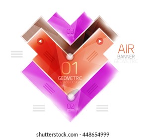 Arrow option banner. Vector template