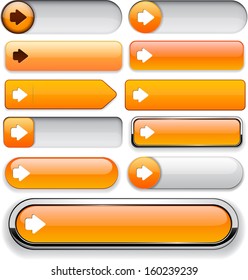 Arrow orange design elements for website or app. Vector eps10. 