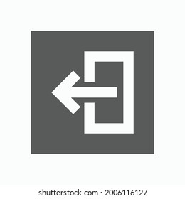 icono de flecha de salida, vector de salida, ilustración de flecha