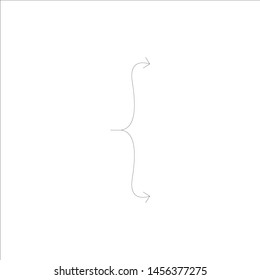 Arrow, outline, flat, vector icon