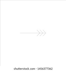 Arrow, outline, flat, vector icon