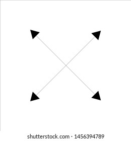 Arrow, outline, flat, vector icon