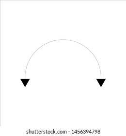 Arrow, outline, flat, vector icon