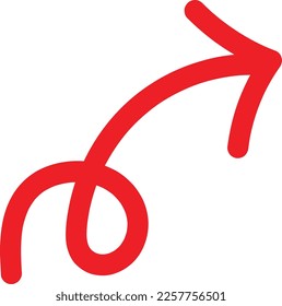 Arrow outline hand draw element