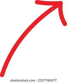 Arrow outline hand draw element