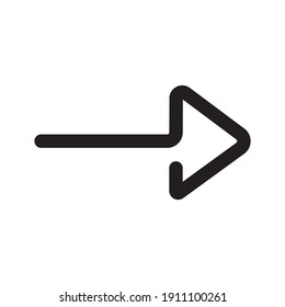 arrow outline icon isolated on white background