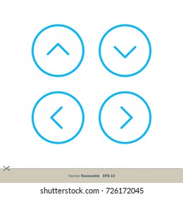 Arrow Outline Icon Logo Template Illustration Design. Vector EPS 10.