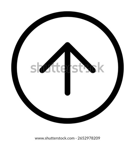 Arrow up outline icon for upload, increase, growth, and upward direction.
