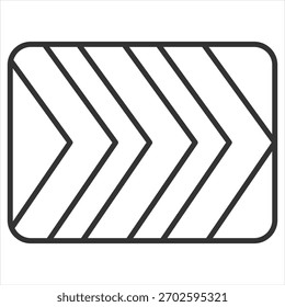 Icono de contorno de flecha Ilustración vectorial