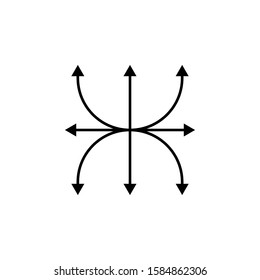 arrow outline icons . vector icon