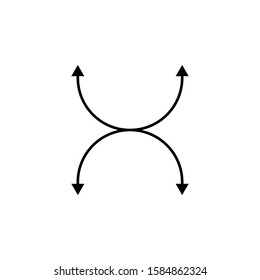 arrow outline icons . vector icon