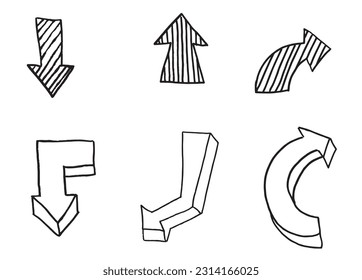 Arrow outline illustration image. 
Hand drawn image artwork of an arrow. 
Simple cute original logo.
Hand drawn vector illustration for posters, cards, t-shirts.