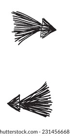 Arrow outline illustration image. 
Hand drawn image artwork of an arrow. 
Simple cute original logo.
Hand drawn vector illustration for posters, cards, t-shirts.
