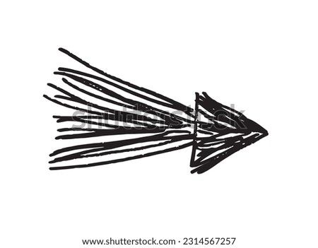 Arrow outline illustration image. 
Hand drawn image artwork of an arrow. 
Simple cute original logo.
Hand drawn vector illustration for posters, cards, t-shirts.