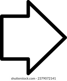 Vector aislado de ilustración de contorno de flecha