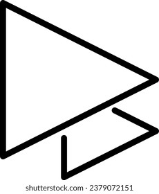 Vector aislado de ilustración de contorno de flecha