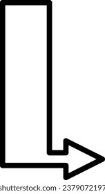 Arrow Outline Illustration Isolated Vector