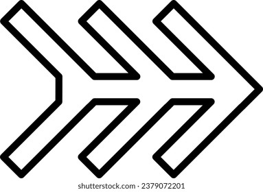 Arrow Outline Illustration Isolated Vector