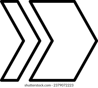 Vector aislado de ilustración de contorno de flecha