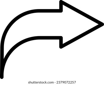 Vector aislado de ilustración de contorno de flecha