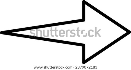 Arrow Outline Illustration Isolated Vector