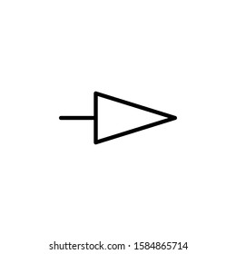 Arrow outline line vector icon . vector icon
