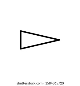 Arrow outline line vector icon . vector icon