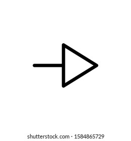 Arrow outline line vector icon . vector icon