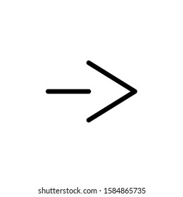 Arrow outline line vector icon . vector icon