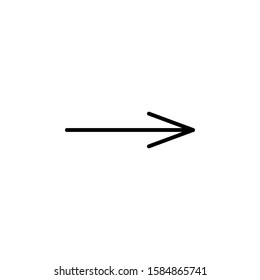 Arrow outline line vector icon . vector icon